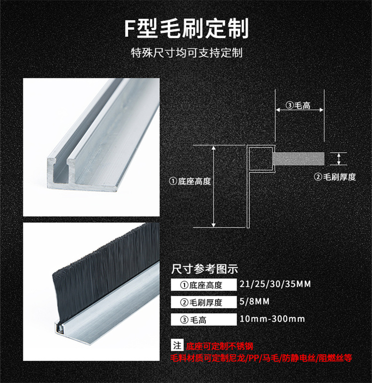 鋁合金防塵門密封條刷圖片10
